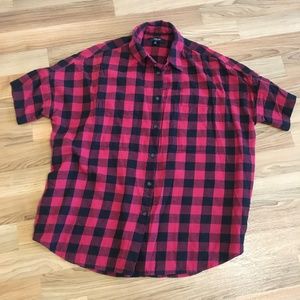 Madewell Buffalo Check Short Sleeve Shirt XS